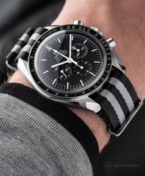 omega speedmaster reduced nato|Omega Speedmaster moon watch review.